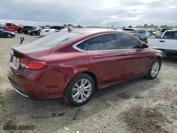2016 Chrysler 200 Limited with VIN 1C3CCCABXGN170115, listed as a Copart auction lot 49704525 with NaN miles and Salvage Title. Bid and sale history available at carsss.com. Image 3.
