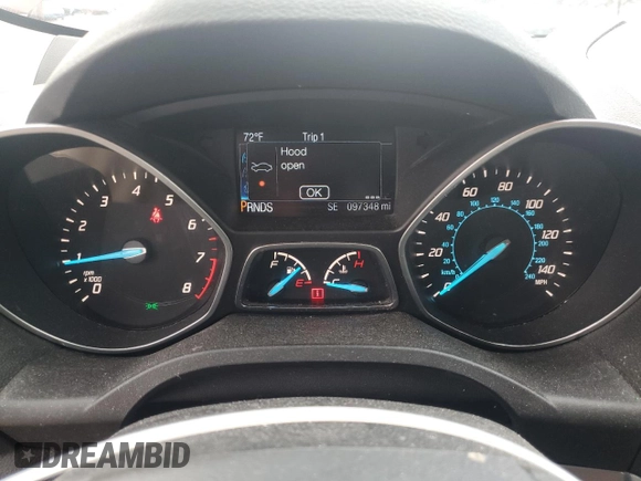 2015 Ford Escape SE with VIN 1FMCU9GX2FUB47068, listed as a Copart auction lot 54772975 with 97,348 mi miles and Salvage Title. Bid and sale history available at DreamBid. Image 9.