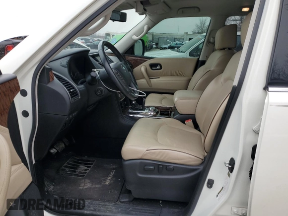 2019 Nissan Armada Platinum with VIN JN8AY2NEXK9755947, listed as a Copart auction lot 43970665 with 94,094 mi miles and Salvage Title. Bid and sale history available at carsss.com. Image 7.