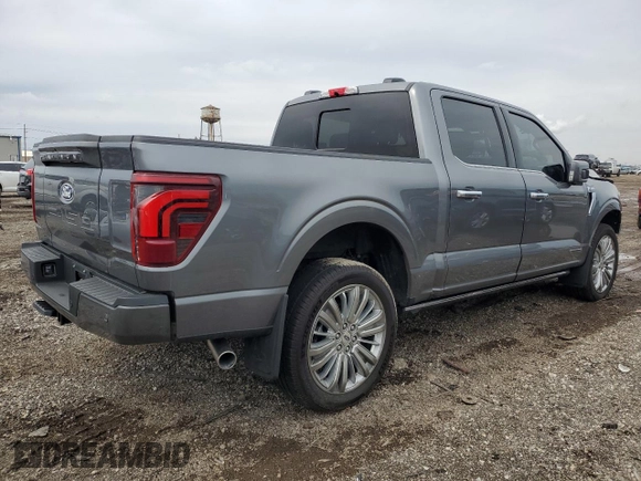 2024 Ford F-150 with VIN 1FTFW7LD8RFB79270, listed as a Copart auction lot 51674575 with 6,413 mi miles and Salvage title. Bid and sale history available at DreamBid. Image 3.