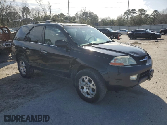 2001 Acura MDX Touring Pkg with VIN 2HNYD18691H533431, listed as a Copart auction lot 44163305 with 319,985 mi miles and Salvage Title. Bid and sale history available at carsss.com. Image 4.