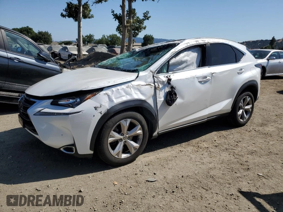 2017 Lexus NX 200t with VIN JTJBARBZ5H2135851, listed as a Copart auction lot 61858585 with 59,879 mi miles and Salvage title. Bid and sale history available at DreamBid. Image 1.