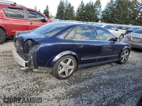 2002 Audi A4 3.0L with VIN WAULT68E82A134885, listed as a Copart auction lot 77650234 with 116,446 mi miles and Salvage Title. Bid and sale history available at carsss.com. Image 3.