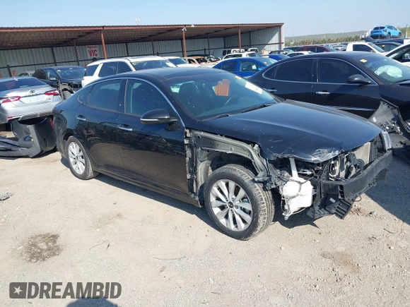 2018 Kia Optima LX with VIN 5XXGT4L36JG220911, listed as a IAAI auction lot 41903062 with 108,080 mi miles. Bid and sale history available at carsss.com. Image 1.