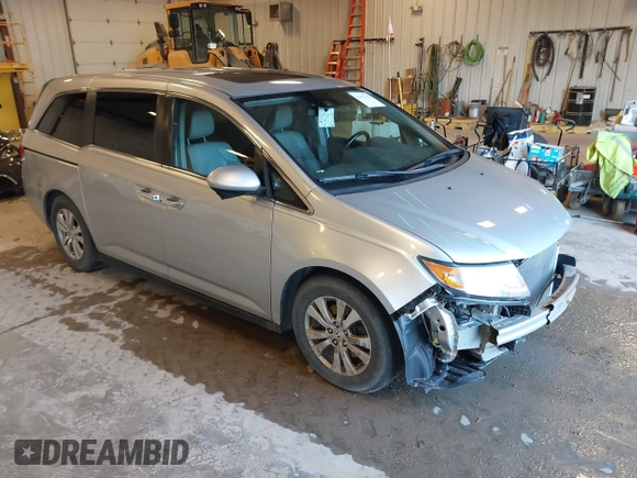 2015 Honda Odyssey EX-L with VIN 5FNRL5H6XFB063430, listed as a IAAI auction lot 41913142 with 238,051 mi miles and . Bid and sale history available at carsss.com. Image 1.