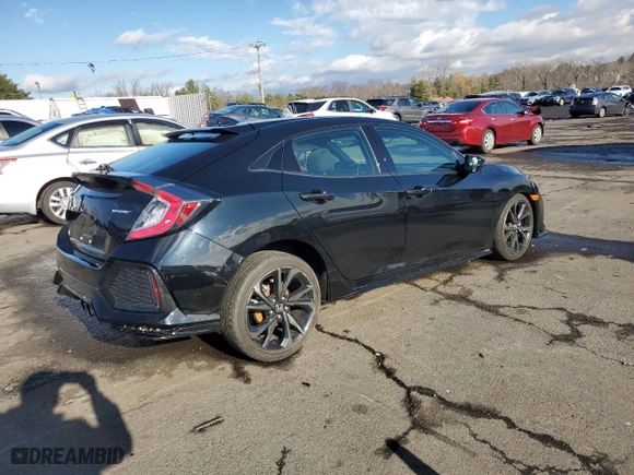 2019 Honda Civic Hatchback Sport with VIN SHHFK7G41KU222409, listed as a Copart auction lot 84746244 with 31,637 mi miles and Salvage Title. Bid and sale history available at carsss.com. Image 3.