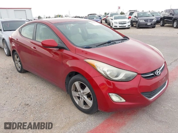 2012 Hyundai Elantra Limited with VIN KMHDH4AE4CU299884, listed as a IAAI auction lot 42032017 with 148,216 mi miles. Bid and sale history available at carsss.com. Image 1.