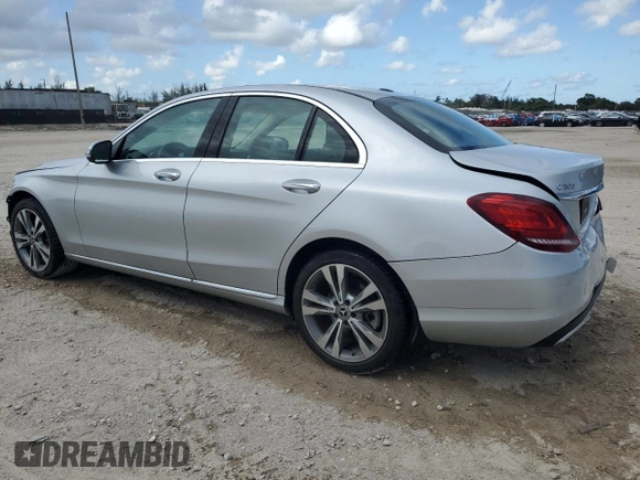 2019 Mercedes-Benz C 300 with VIN WDDWF8EB2KR513272, listed as a Copart auction lot 61357365 with 56,127 mi miles and Salvage title. Bid and sale history available at DreamBid. Image 2.