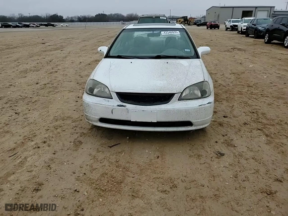2001 Honda Civic EX with VIN 1HGEM22901L101526, listed as a Copart auction lot 43346935 with 240,594 mi miles and Salvage Title. Bid and sale history available at carsss.com. Image 10.