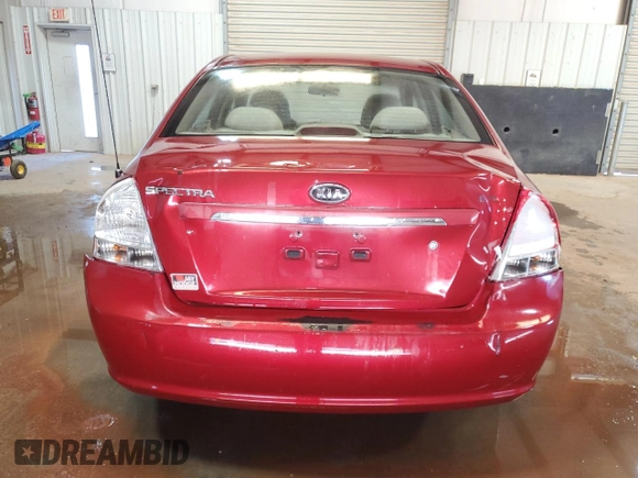 2008 Kia Spectra EX with VIN KNAFE122685509781, listed as a Copart auction lot 60413084 with 73,808 mi miles and Clean Title. Bid and sale history available at carsss.com. Image 6.