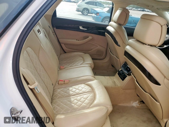 2014 Audi A8 3.0T with VIN WAURGAFD1EN013057, listed as a Copart auction lot 61161595 with 103,560 mi miles and Salvage title. Bid and sale history available at DreamBid. Image 10.