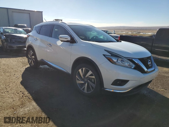2018 Nissan Murano S with VIN 5N1AZ2MH7JN171396, listed as a Copart auction lot 42185265 with 39,602 mi miles and Salvage Title. Bid and sale history available at DreamBid. Image 4.
