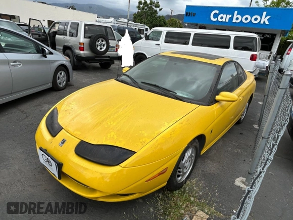2001 Saturn SC with VIN 1G8ZY12771Z105142, listed as a Copart auction lot 54940825 with 166,396 mi miles and Clean Title. Bid and sale history available at carsss.com. Image 2.