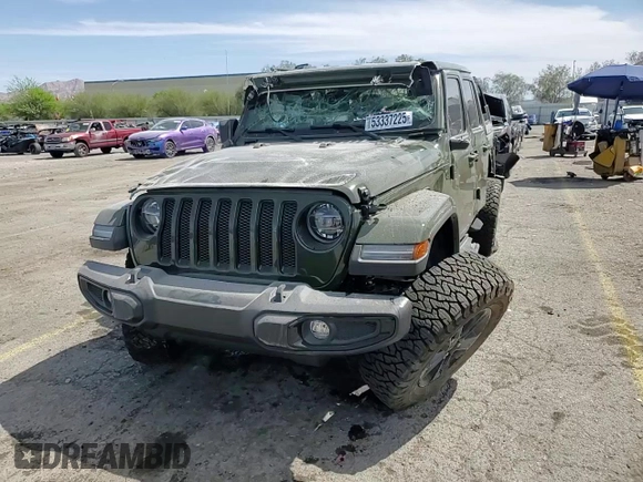 2021 Jeep Wrangler Unlimited Sahara Altitude с VIN 1C4HJXEM0MW655802, выставлен на аукционе Copart как лот 53337225 с пробегом 48 130 миль миль и Списание • Salvage title. История ставок и продаж доступна на DreamBid. Изображение 11.