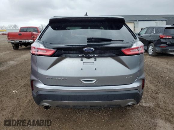 2022 Ford Edge Titanium with VIN 2FMPK4K97NBB07916, listed as a Copart auction lot 52019925 with 0 mi miles and Salvage Title. Bid and sale history available at carsss.com. Image 6.