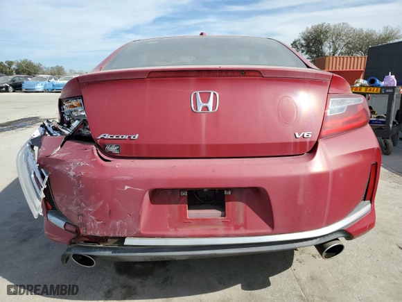 2017 Honda Accord Coupe EX-L V6 with VIN 1HGCT2B86HA003527, listed as a Copart auction lot 42626015 with 24,210 mi miles and Salvage Title. Bid and sale history available at carsss.com. Image 6.