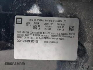 2014 Chevrolet Impala LTZ с VIN 2G1155S31E9151591, выставлен на аукционе IAAI как лот 42413304 с пробегом 122 147 миль миль и . История ставок и продаж доступна на DreamBid. Изображение 9.