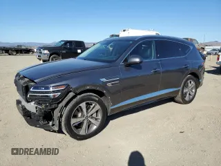 2021 Genesis GV80 Advanced Plus with VIN KMUHCESC3MU050143, listed as a Copart auction lot 74269384 with 57,581 mi miles and Salvage Title. Bid and sale history available at DreamBid. Image 1.