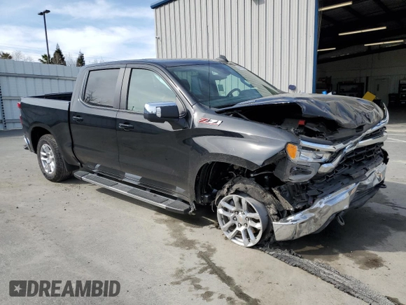 2023 Chevrolet Silverado 1500 LT with VIN 1GCUDDE8XPZ330164, listed as a Copart auction lot 48637005 with 23,630 mi miles and Salvage Title. Bid and sale history available at carsss.com. Image 4.