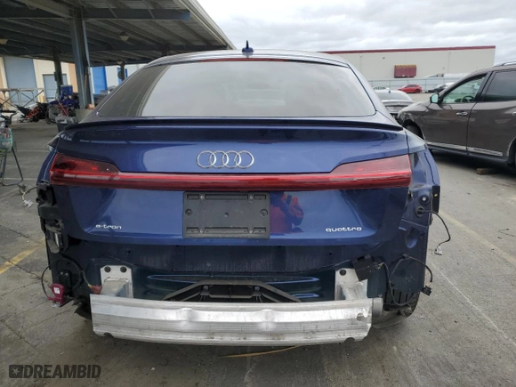 2021 Audi e-tron Sportback S line Premium with VIN WA11AAGE8MB007596, listed as a Copart auction lot 51938424 with 31,407 mi miles. Bid and sale history available at carsss.com. Image 6.
