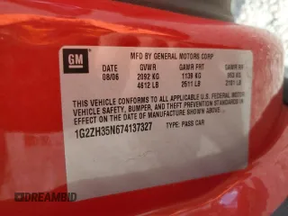 2007 Pontiac G6 GT with VIN 1G2ZH35N674137327, listed as a Copart auction lot 71046534 with 130,684 mi miles and Salvage Title. Bid and sale history available at carsss.com. Image 13.