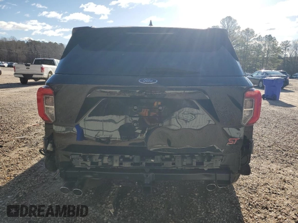 2023 Ford Explorer ST with VIN 1FM5K8GC6PGC39659, listed as a Copart auction lot 46450355 with 28,402 mi miles and Salvage Title. Bid and sale history available at carsss.com. Image 6.