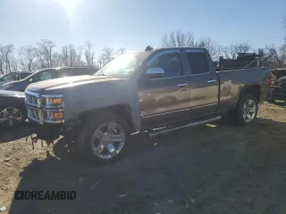 2015 Chevrolet Silverado 1500 LTZ with VIN 1GCVKSEC7FZ283872, listed as a Copart auction lot 45798645 with 0 mi miles and Salvage Title. Bid and sale history available at carsss.com. Image 1.