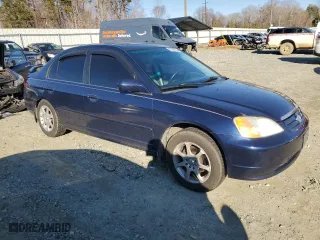2002 Honda Civic EX with VIN 1HGES26812L037960, listed as a Copart auction lot 87889325 with 239,548 mi miles and Salvage Title. Bid and sale history available at carsss.com. Image 4.
