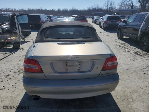 2004 Volvo C70 with VIN YV1NC63D74J050659, listed as a Copart auction lot 46085005 with 166,557 mi miles and Salvage Title. Bid and sale history available at carsss.com. Image 6.