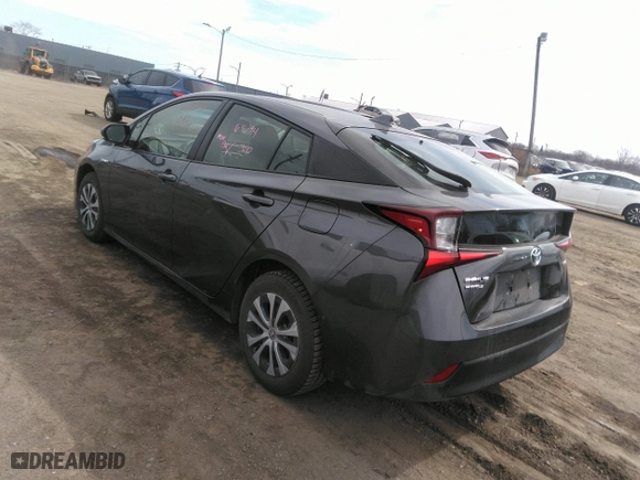2019 Toyota Prius LE with VIN JTDL9RFU9K3009363, listed as a IAAI auction lot 41812912 with 28,442 mi miles. Bid and sale history available at carsss.com. Image 3.