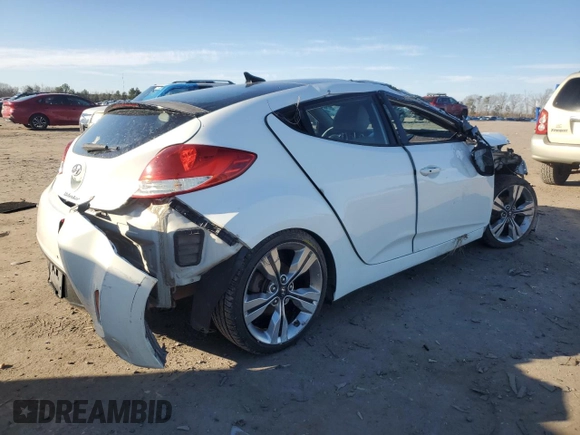 2012 Hyundai Veloster w/Gray Int with VIN KMHTC6AD2CU074277, listed as a Copart auction lot 44045205 with 180,489 mi miles and Salvage title. Bid and sale history available at DreamBid. Image 3.