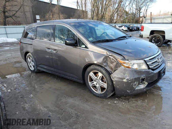 2013 Honda Odyssey Touring with VIN 5FNRL5H9XDB012761, listed as a Copart auction lot 45718175 with 167,878 mi miles and Non Repairable. Bid and sale history available at carsss.com. Image 4.