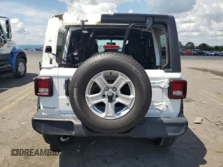 2020 Jeep Wrangler Unlimited Sport S with VIN 1C4HJXDG7LW144226, listed as a Copart auction lot 65087935 with 77,815 mi miles and Salvage title. Bid and sale history available at DreamBid. Image 6.