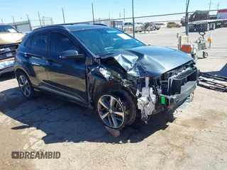2019 Hyundai Kona Limited with VIN KM8K33A57KU223932, listed as a IAAI auction lot 41869416 with 102,424 mi miles. Bid and sale history available at carsss.com. Image 1.