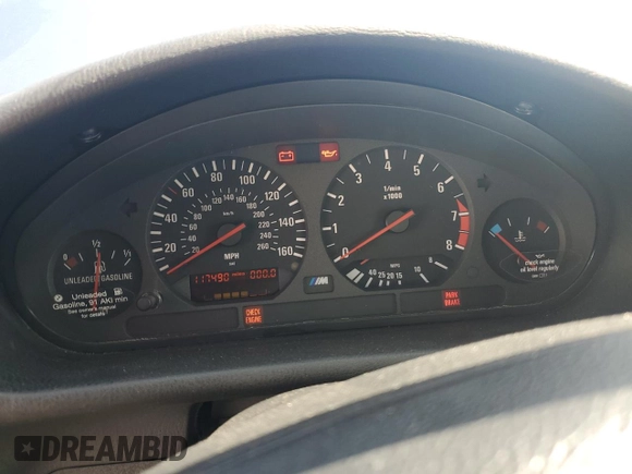 1998 BMW 3 Series M3 with VIN WBSBG9324WEY78850, listed as a Copart auction lot 59344585 with 117,490 mi miles and Salvage title. Bid and sale history available at DreamBid. Image 9.