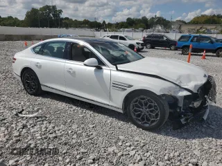 2021 Genesis G80 2.5T with VIN KMTGB4SC8MU078677, listed as a Copart auction lot 71980724 with 49,536 mi miles and Salvage Title. Bid and sale history available at carsss.com. Image 4.