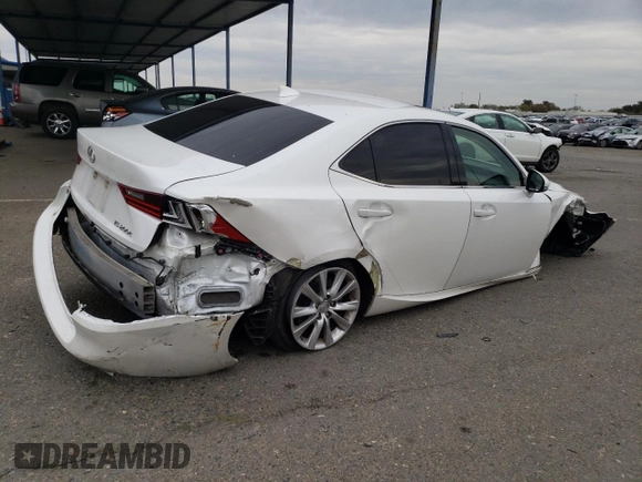 2016 Lexus IS 200t with VIN JTHBA1D26G5033815, listed as a Copart auction lot 49961555 with 95,304 mi miles and Salvage Title. Bid and sale history available at DreamBid. Image 3.