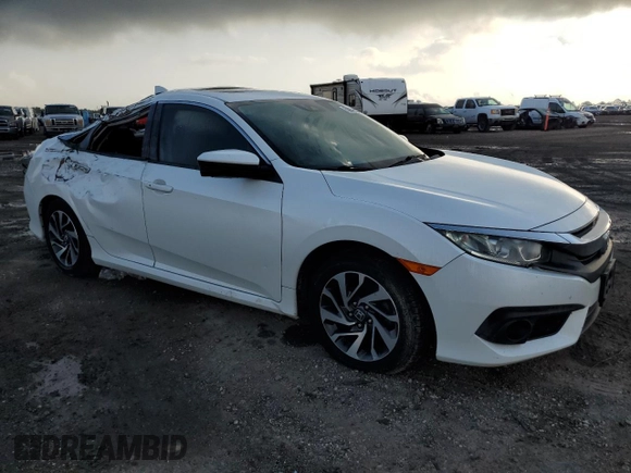 2017 Honda Civic EX with VIN 19XFC2F87HE079437, listed as a Copart auction lot 53639505 with 80,829 mi miles and Salvage Title. Bid and sale history available at DreamBid. Image 4.