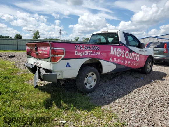 2009 Ford F-150 XL with VIN 1FTPF12V49KB76109, listed as a Copart auction lot 63595754 with 160,579 mi miles and Salvage Title. Bid and sale history available at carsss.com. Image 3.