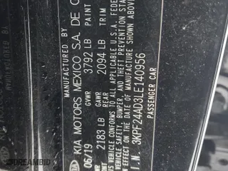 2020 Kia Forte LXS with VIN 3KPF24AD3LE140956, listed as a Copart auction lot 46306105 with 100,609 mi miles and Salvage Title. Bid and sale history available at carsss.com. Image 12.