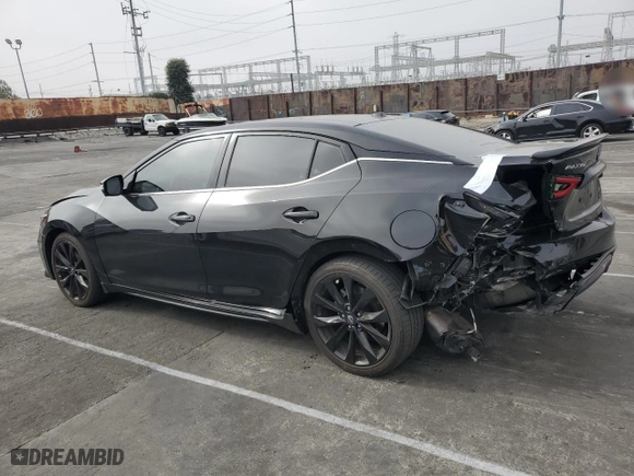 2023 Nissan Maxima SR with VIN 1N4AA6EV1PC505083, listed as a Copart auction lot 43743015 with 23,834 mi miles and Salvage Title. Bid and sale history available at carsss.com. Image 2.
