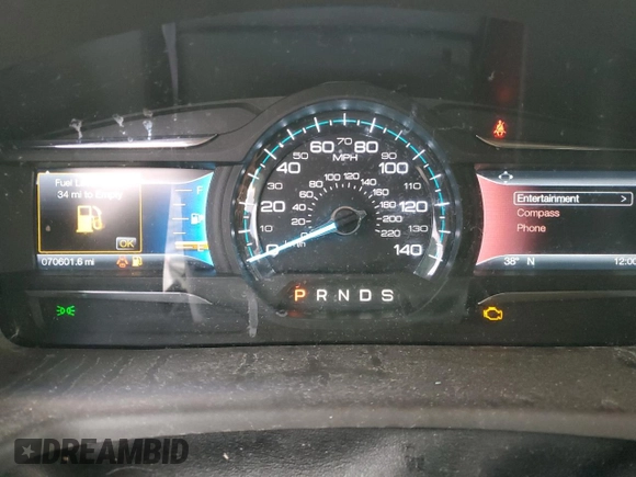 2018 Ford Flex SEL with VIN 2FMGK5C88JBA07927, listed as a Copart auction lot 76755123 with 70,601 mi miles and Non Repairable. Bid and sale history available at carsss.com. Image 9.