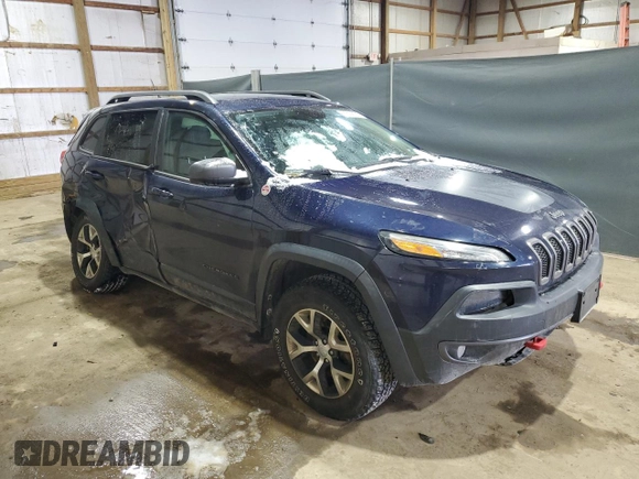2014 Jeep Cherokee Trailhawk with VIN 1C4PJMBB9EW124371, listed as a Copart auction lot 42038105 with 137,717 mi miles and Salvage Title. Bid and sale history available at carsss.com. Image 4.