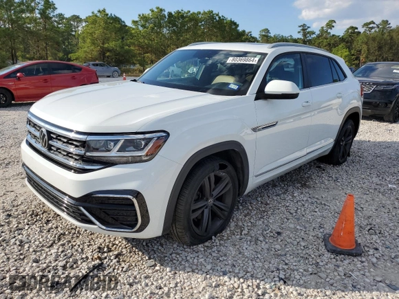 2021 Volkswagen Atlas SE with VIN 1V2RE2CA1MC216029, listed as a Copart auction lot 80369864 with 67,319 mi miles and Salvage title. Bid and sale history available at DreamBid. Image 1.