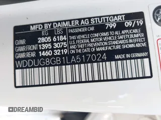 2020 Mercedes-Benz S 560 z VIN WDDUG8GB1LA517024, wystawiony jako IAAI lot #42022021 z przebiegiem 52 456 mil mil oraz . Historia ofert i sprzedaży dostępna na DreamBid. Obrazek 9.
