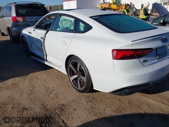 2023 Audi A5 Sportback S line Premium Plus with VIN WAUFACF56PA027409, listed as a IAAI auction lot 40562453 with 21,262 mi miles. Bid and sale history available at carsss.com. Image 3.
