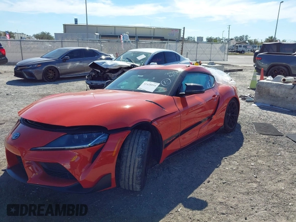 2024 Toyota Supra 3.0 with VIN WZ1DB0G07RW063657, listed as a IAAI auction lot 41428094 with 8,765 mi miles and . Bid and sale history available at DreamBid. Image 2.
