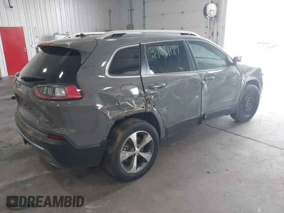 2021 Jeep Cherokee Limited with VIN 1C4PJMDX7MD165682, listed as a IAAI auction lot 39691189 with 47,112 mi miles and . Bid and sale history available at DreamBid. Image 4.