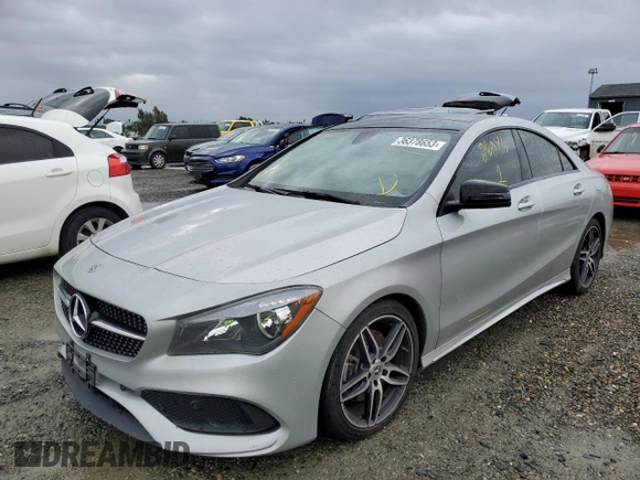 2018 Mercedes-Benz CLA with VIN WDDSJ4EB2JN679559, listed as a Copart auction lot 36378653 with 26,086 mi miles. Bid and sale history available at carsss.com. Image 1.