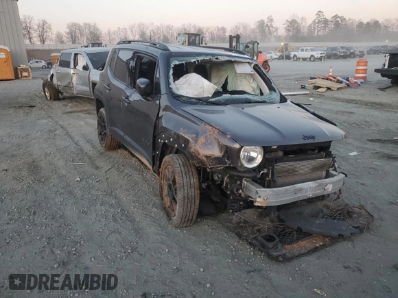 2020 Jeep Renegade Altitude with VIN ZACNJABBXLPL82749, listed as a Copart auction lot 46666725 with 92,612 mi miles and Salvage Title. Bid and sale history available at DreamBid. Image 4.